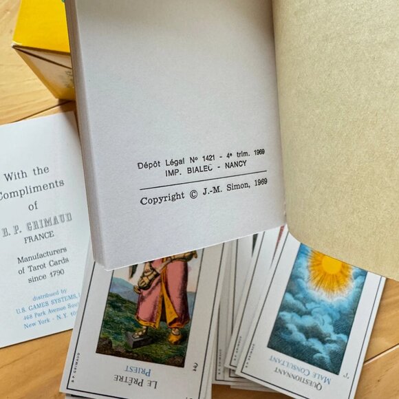 Rare Grand Etteilla Egyptian Gypsies Tarot Deck and Booklet B.P. Grimaud 1969 - Picture 4 of 4
